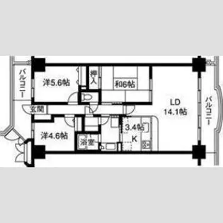 プレステージ青山【9階】の間取り