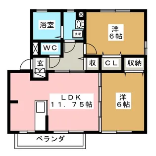 リビングタウン一番館 C【1階】の間取り