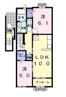 ル・シエル【2階】の間取り