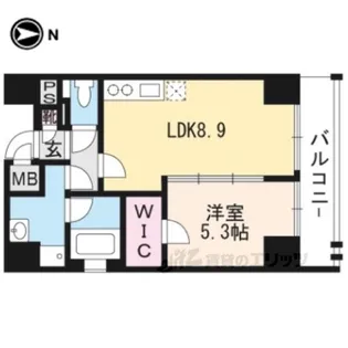 べラジオ四条通【4階】の間取り