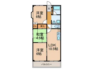 ハイツさわらび【5階】の間取り