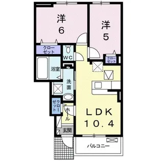 メゾン フィオーレ【1階】の間取り