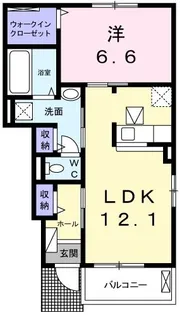 ラ・ロンディーネI【1階】の間取り