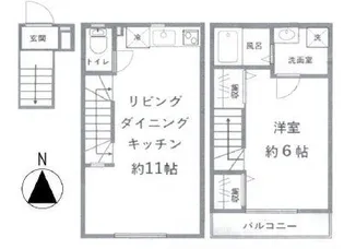 サザンクロス板橋【2階】の間取り