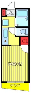 コーポ荻野【1階】の間取り