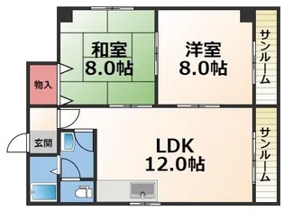 クオリティパレスセジュール【4階】の間取り