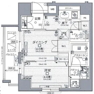 ヴェルディーク浅草【9階】の間取り