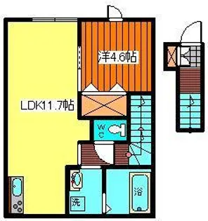 フレアコート朝日町【2階】の間取り