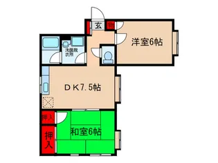 エステイト谷原【1階】の間取り