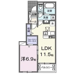 エクシード・ヴィラ津屋崎I【1階】の間取り
