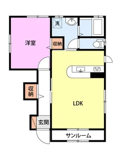 プライムコート江陽【1階】の間取り