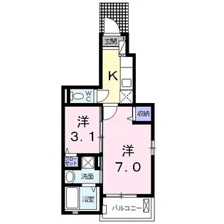 セレーノ モチヅキII【1階】の間取り