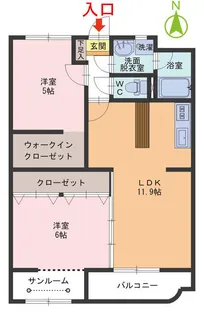 ラルジュ二の宮【3階】の間取り