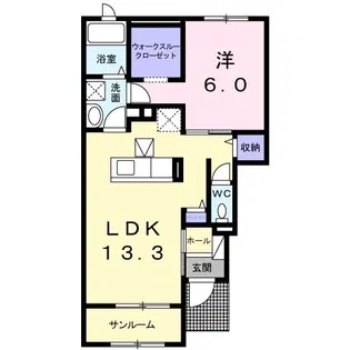 ブロッサムI【1階】の間取り