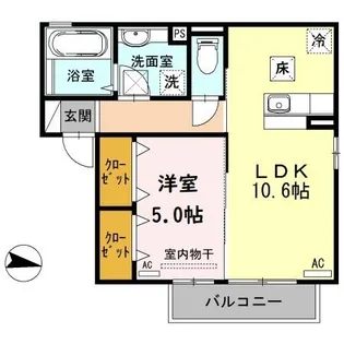 ウィットサンク【1階】の間取り