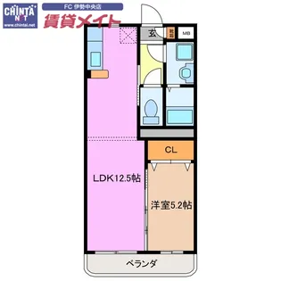 マエストロ伊勢【3階】の間取り