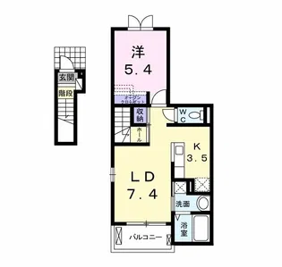 エルディアイ【2階】の間取り