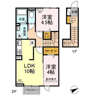リベルテコート【2階】の間取り