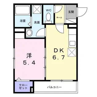 ワイズフラット【1階】の間取り