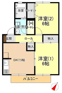 メゾンクレール E棟【2階】の間取り