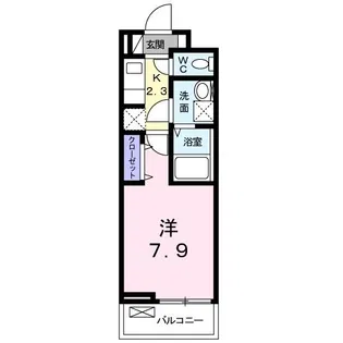 ホワイトルーム元魚町【1階】の間取り
