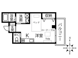 イルリッシュ立花【3階】の間取り