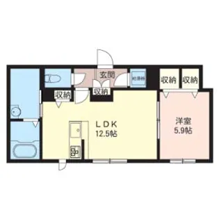 SUBARU TOWN A【1階】の間取り