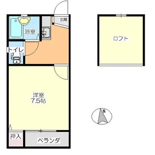 寿ハイツ A棟【2階】の間取り