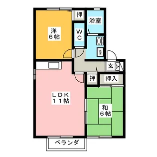 アムールAOKI 南棟【1階】の間取り