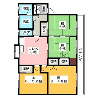 第2シャトーナツヤマ【1階】の間取り