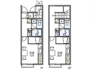 レオパレスバンブー【2階】の間取り