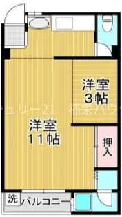 【嶋川マンション】【3階】の間取り