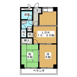 ツインクル【4階】の間取り