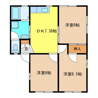 セジュールサンピアA・B【1階】の間取り