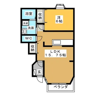 メイファイブD【1階】の間取り
