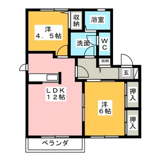 セラコーポ常願【2階】の間取り