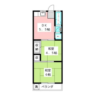 ホワイトハイツフジ1【2階】の間取り