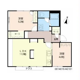 フローラルパレス【1階】の間取り