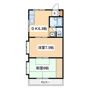 Kハイツ【3階】の間取り