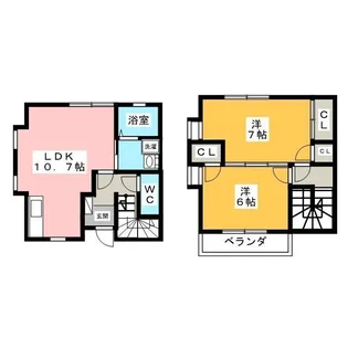 三重県伊賀市服部町【一戸建】の間取り