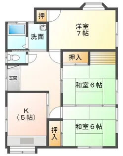 長崎県雲仙市吾妻町田之平名【一戸建】の間取り