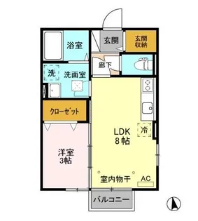 新潟県新潟市西区ときめき西1【アパート】の間取り