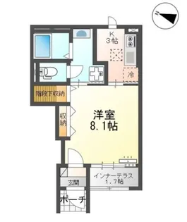 広島県福山市南蔵王町2【アパート】の間取り