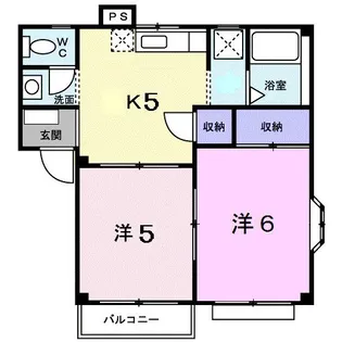 パープルハイツ【2階】の間取り