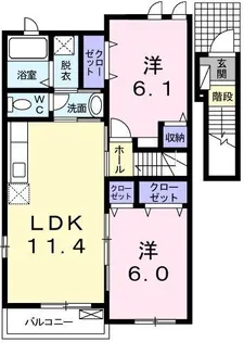ガーデンハウス・MK【2階】の間取り