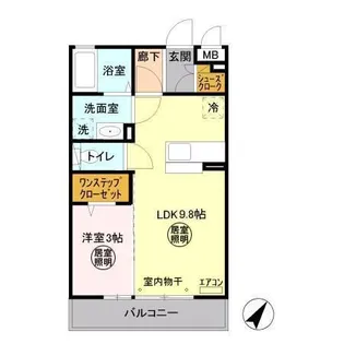 パークドプランタン A【3階】の間取り