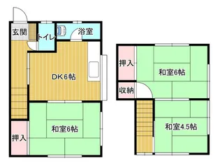 尾長東アパート東側【1階】の間取り