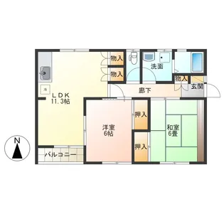 旭ヶ丘アネックス【2階】の間取り