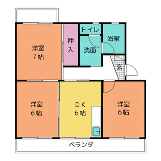 ハイコーポ池谷【3階】の間取り