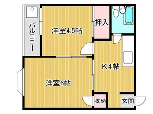 シティーコーポ明伴【4階】の間取り